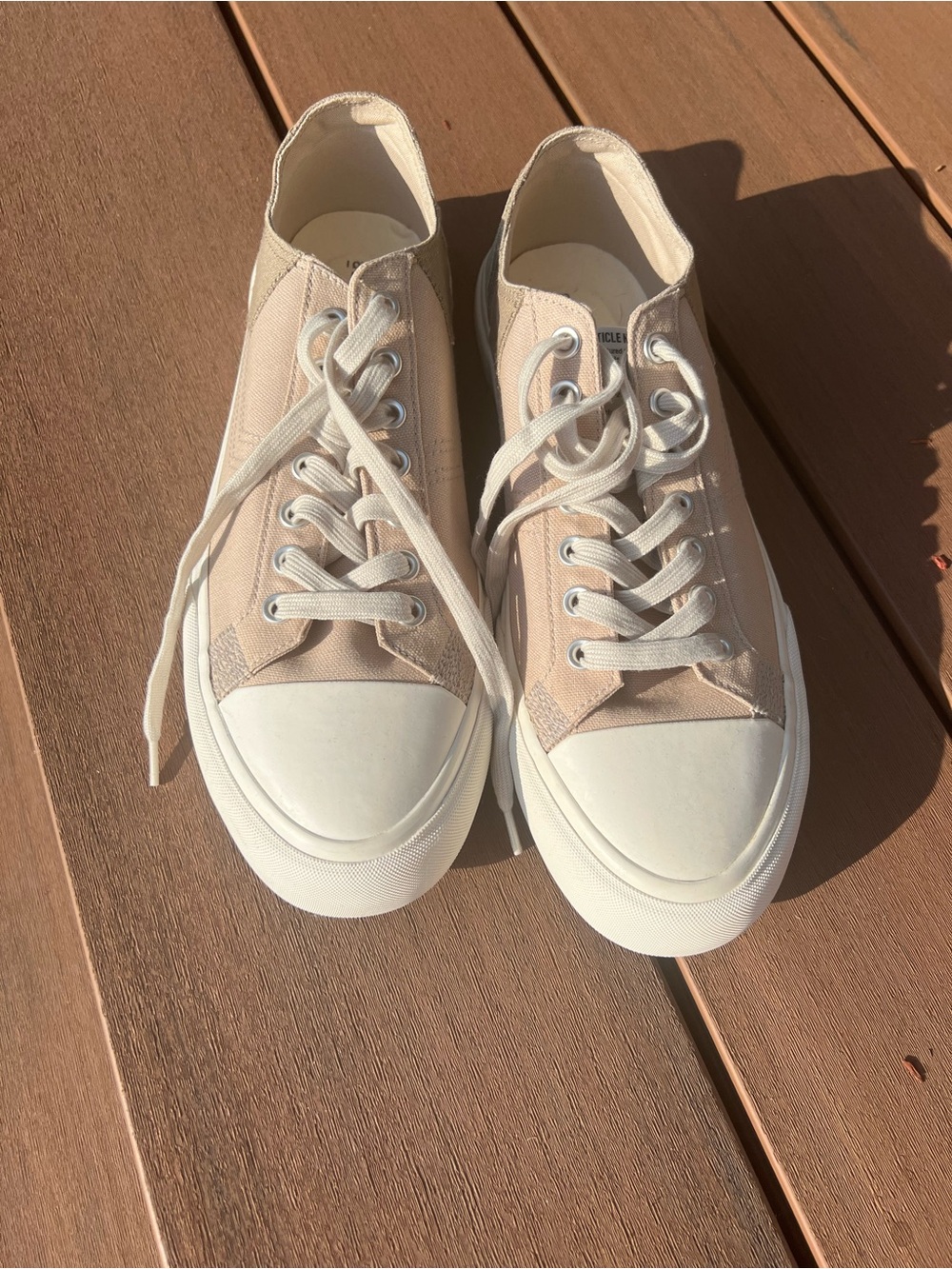 Lace-Up Sneakers in Light Beige - Men’s